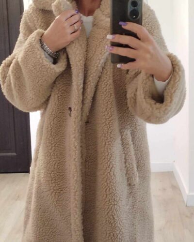 Bézs teddy kabát