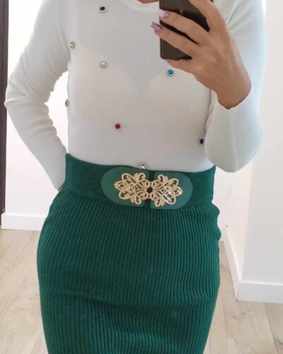 Kötött szoknya - zöld